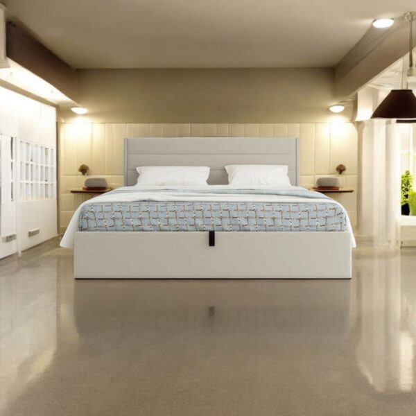 Denicolais Hydraulic Lift Up Upholstered Storage Velvet Bed