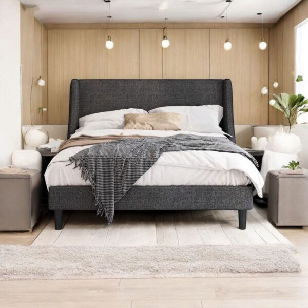 Toderick Upholstered Platform Velvet Bed