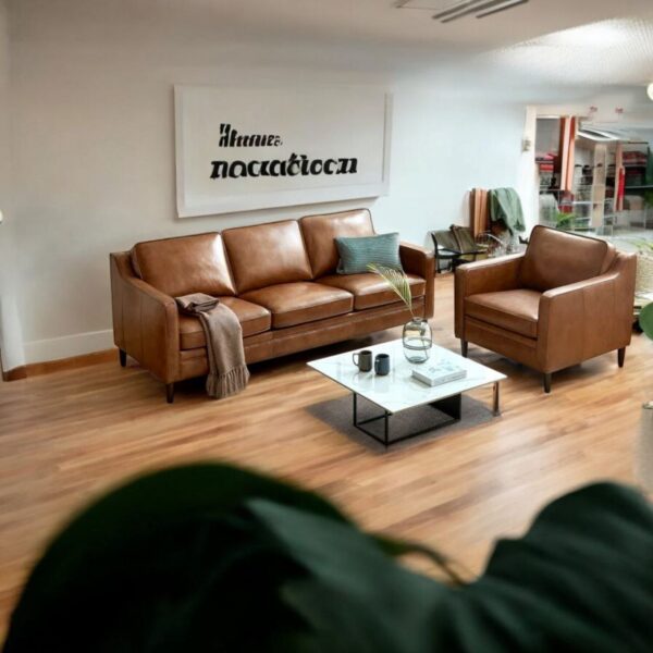CloudNest Comfort Leather Sofa