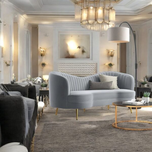 LuxeDen Classic Gray Sofa