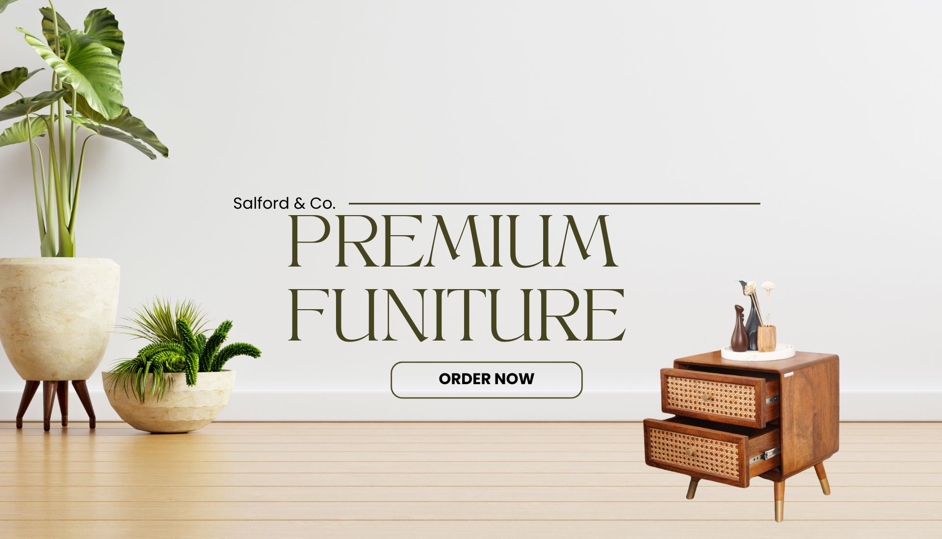 Green White Modern Premium Furniture Etsy Cover Photo (1920 x 800 px) (1920 x 1100 px)