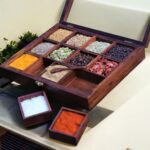Carved Wooden Spice Box