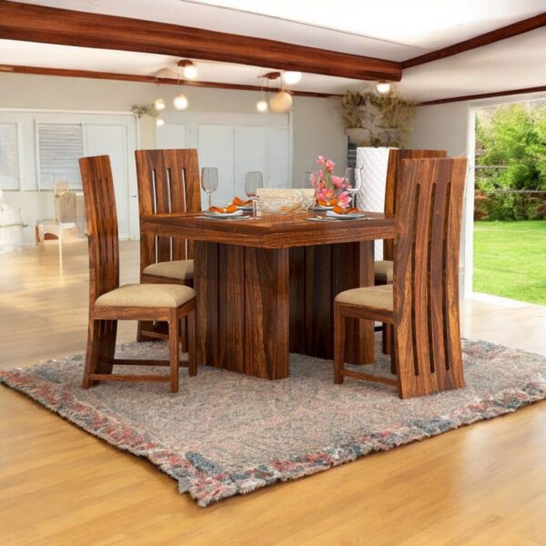 4 Seater Dining Table with Chairs for Dining Room/Living Room/Home