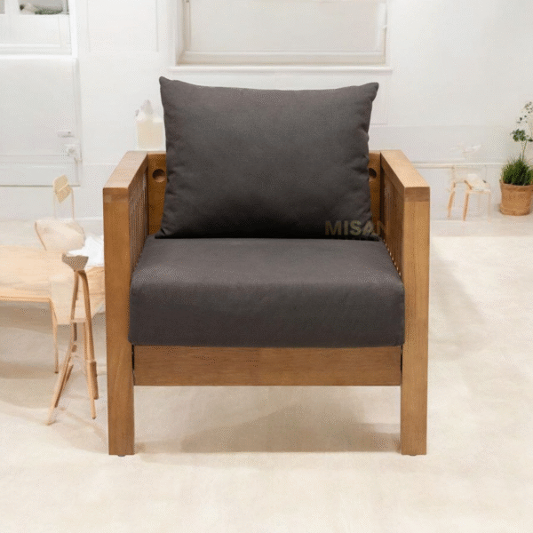 Sofa Set Solid Sheesham Wood 1 Seater Sofa Set for Living Room