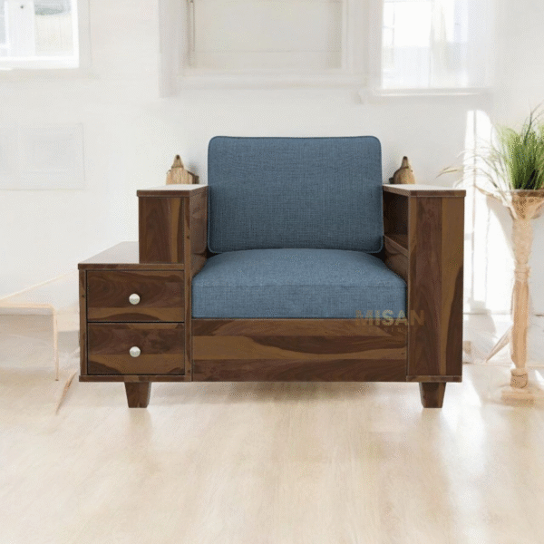 Manila Solid Sheesham Wood Sofa - Single Seater