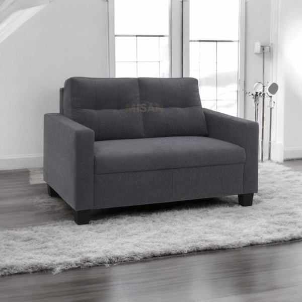 Fabric Sofa Duroflex Ease 2-Person Sofa In Dark Saddle Brown Colour