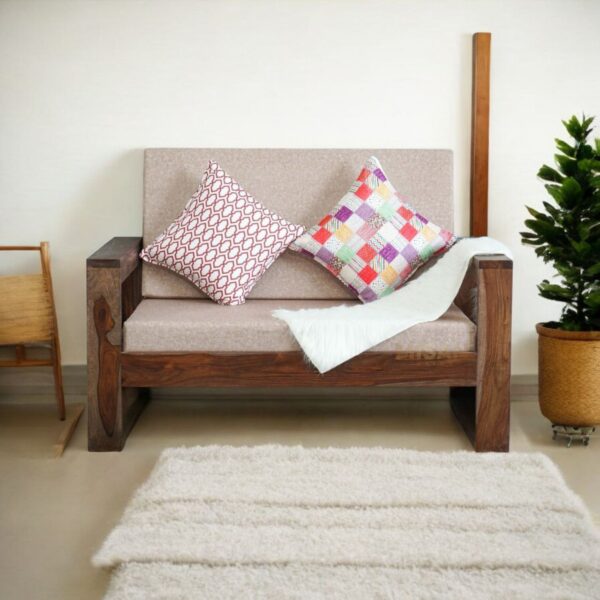 2 Seater Sofa for Home/Living Room | Sheesham Wood Sofa Set
