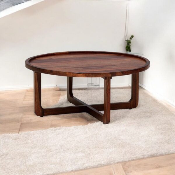 Coffee Table Round Solid Wood For Home/Office