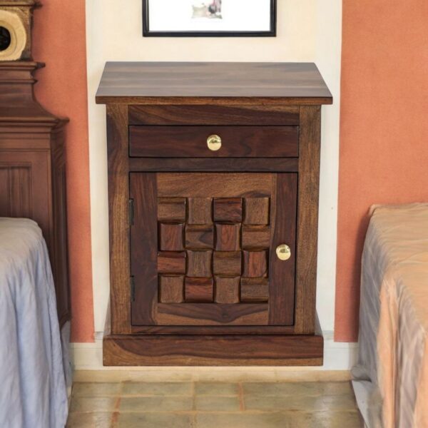 Bedside Table One Drawer For Home Solid Wood