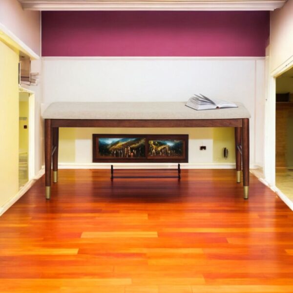 Bench Three Seater Boston Solid Wood for Home/Living Room