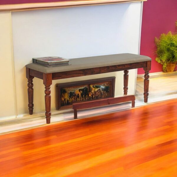 Bench Three Seater Boston Solid Wood for Home/Living Room