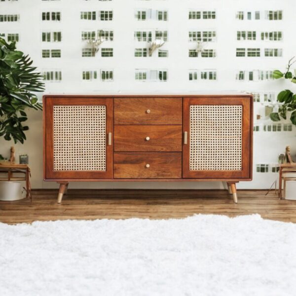 Boston Two Door Sideboard with three Drawers for Home/Living Room Solid Woo