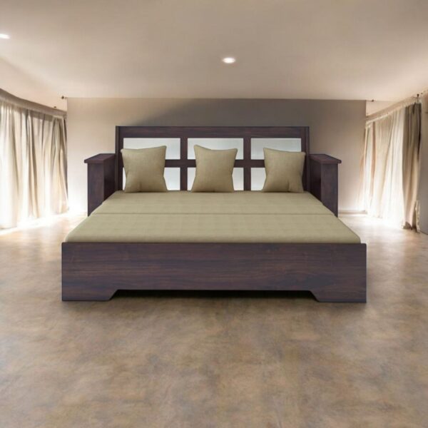 Sofa Bed Wood Foster 3 Seater Sofa Cum Bed for Home/Living Room with Storage