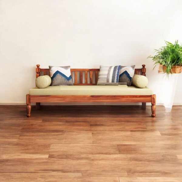 Sofa Bed 3 Seater Diwan Sofa Bed for Home Living Room Hotels | Wooden Couch Diwan Sofa Settee