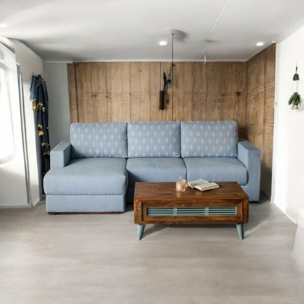 Claire Upholstered Sofa With Chaise Sectional - Linen Fabric