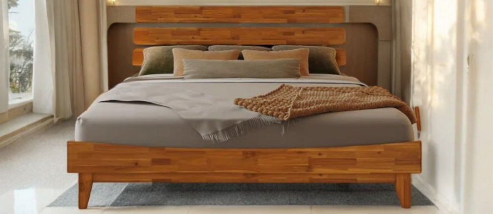 wooden bed